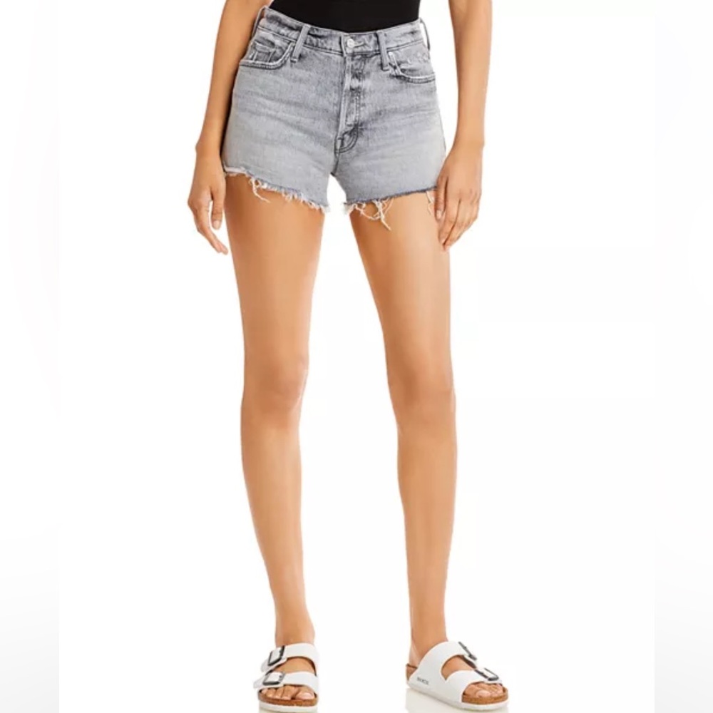 MOTHER Light Gray Denim Jean Shorts